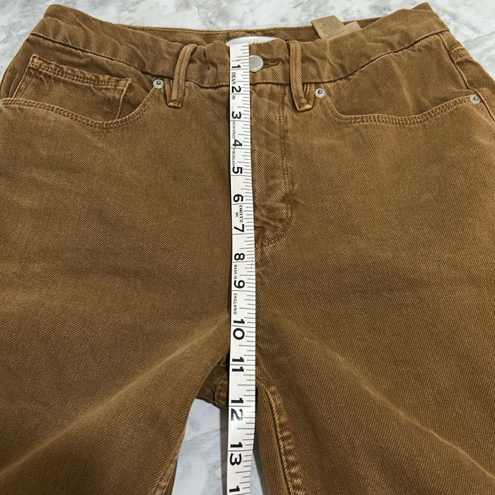 GOOD AMERICAN WOMEN STRAIGHT PANT HIGH RISE BROWN Sz 4/27 - Picture 8 of 10
